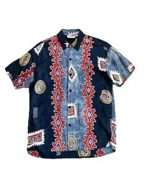 Serendipity Maui Men’s Button Down Shirt Short Sleeve Colorful Wearable Art